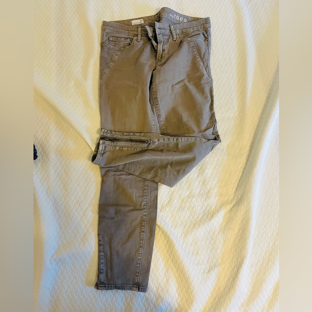 Grey skinny zip ankle Gap Always Skinny jean